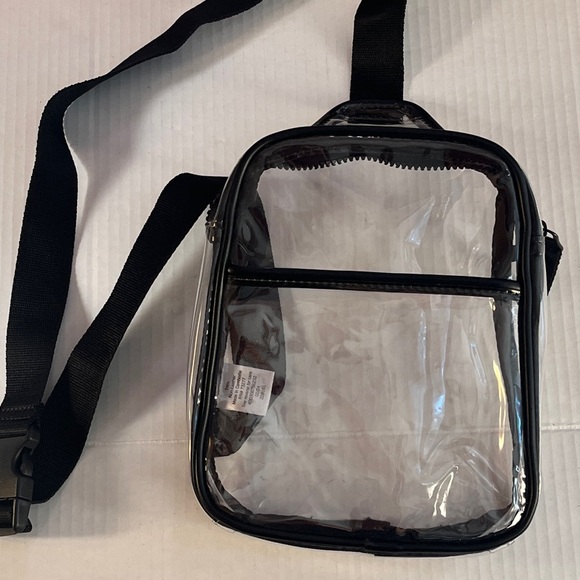 The Unbranded Brand Handbags - Chic Transparent Mini Bag with Black Trim
